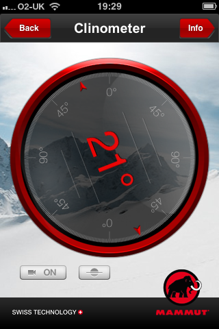 slope meter from mammut safety app