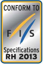 Label attesting conformity to FIS 2013 Racing Helmet standard